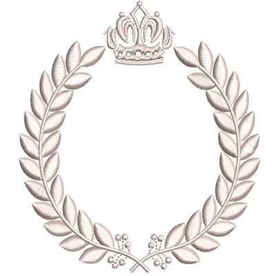 Matriz de matriz Matriz De Bordado Ramos Com Coroa 10 Cm